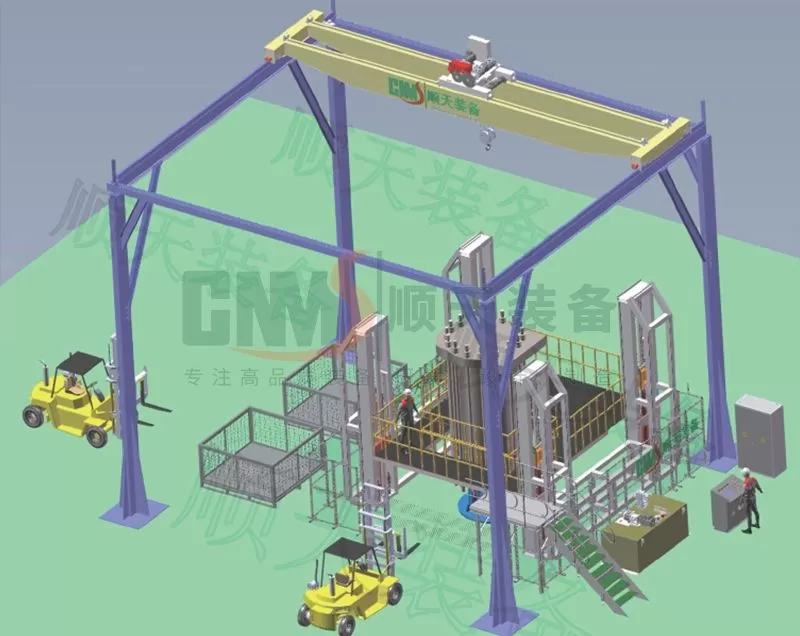 Alkaline Electorlyzer Cell Stack Assembly Lifting Platform