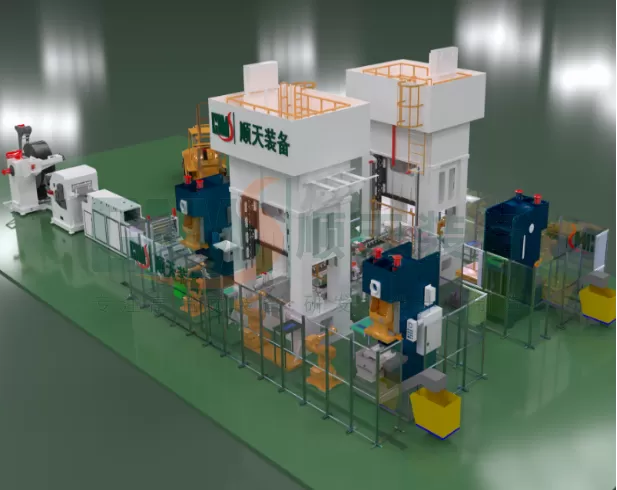 Metallic bipolar plate production line