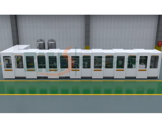 Front view of this production line