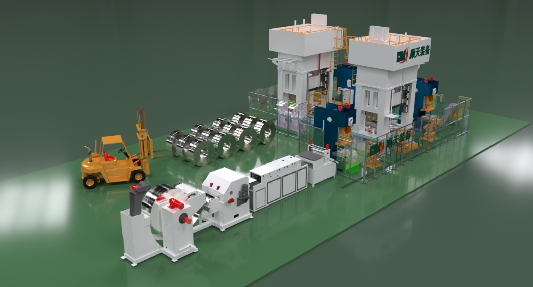 Intelligent production line for metal bipolar plates