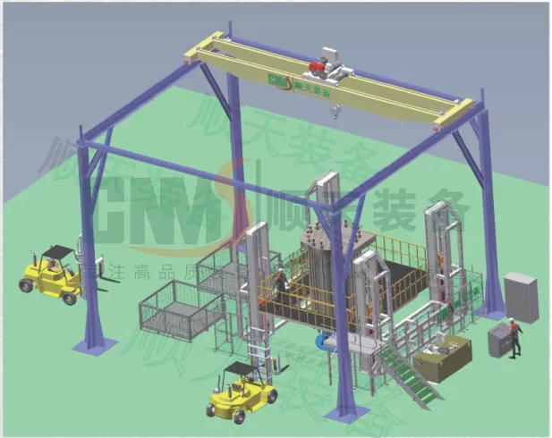 Alkaline Electrolyzer Assembly Lift Platform